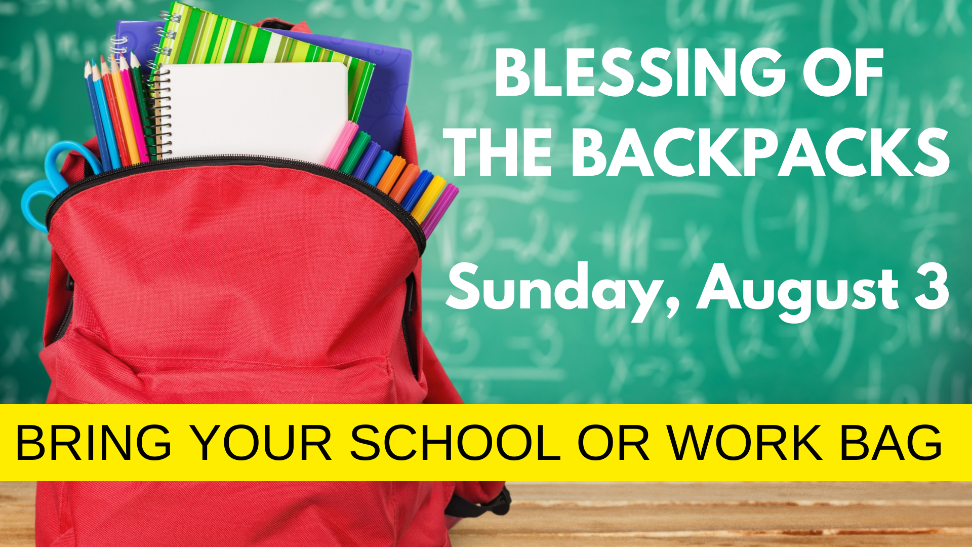 Blessing of the Backpacks - Revolution ChurchRevolution Church